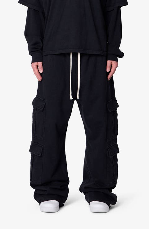 Ultra Baggy Cotton Flece Cargo Sweatpants