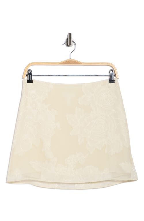 Leith Floral Jacquard Miniskirt In White