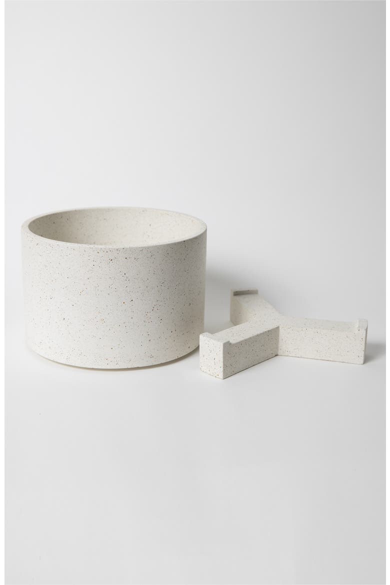 Large Planter, Alternate, color, WHITE TERRAZZO