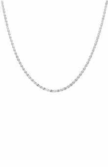 BEST SILVER Valentina Sterling Silver Chain Necklace