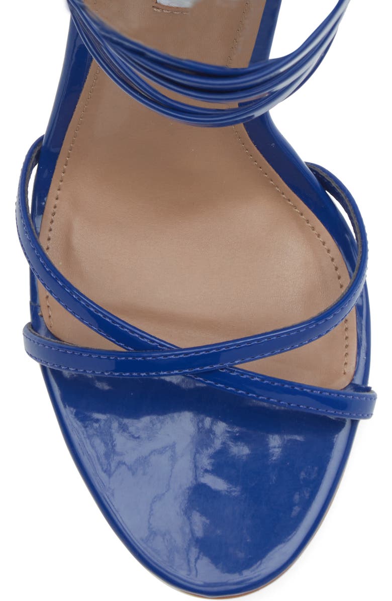 Steve Madden Neri Wrap Heeled Sandal, Alternate, color, Blue Patent