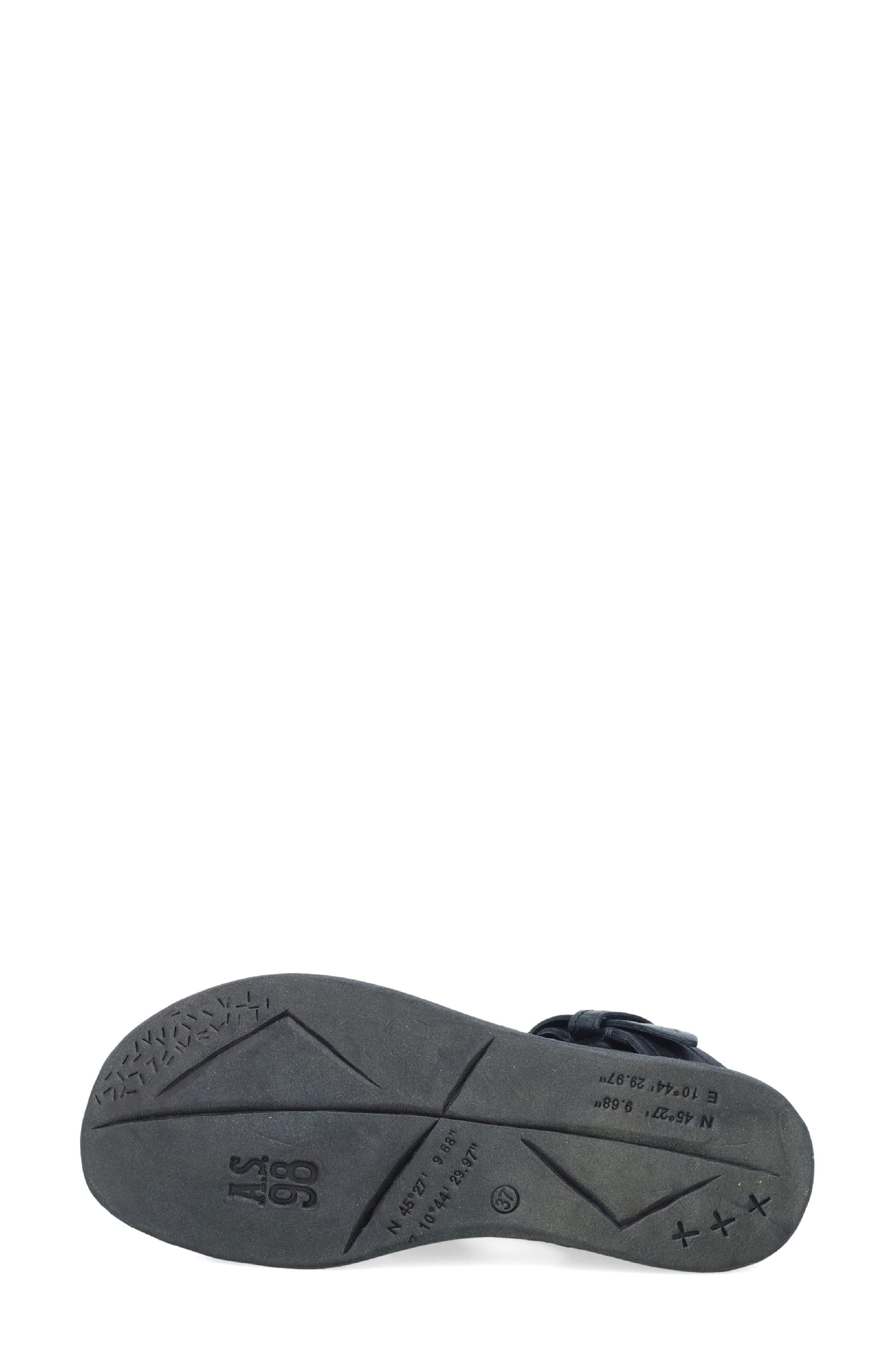 A.S.98 Stiles Ankle Strap Sandal, Alternate, color, Black