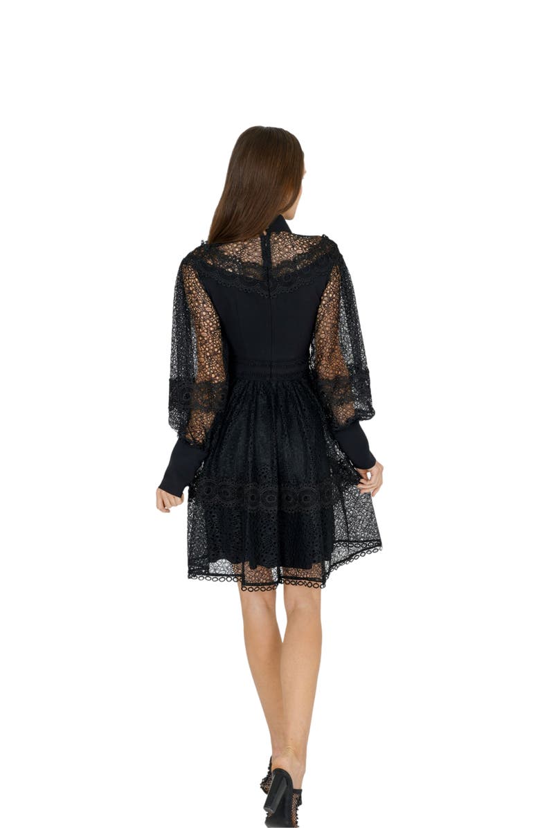 AKALIA Melvina Lace Mini Dress Long Sleeve, Alternate, color, 