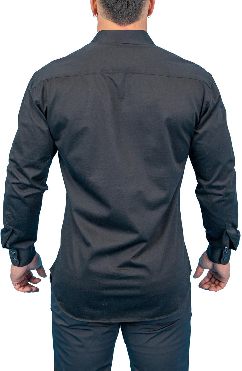 Maceoo Fibonacci True Black Button-Up Shirt, Alternate, color, Black