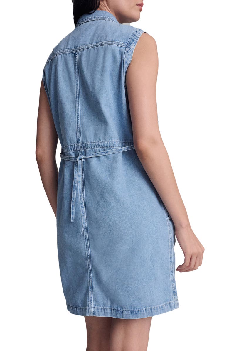 Mavi Jeans Simla Denim Dress, Alternate, color, Light Blue Gold