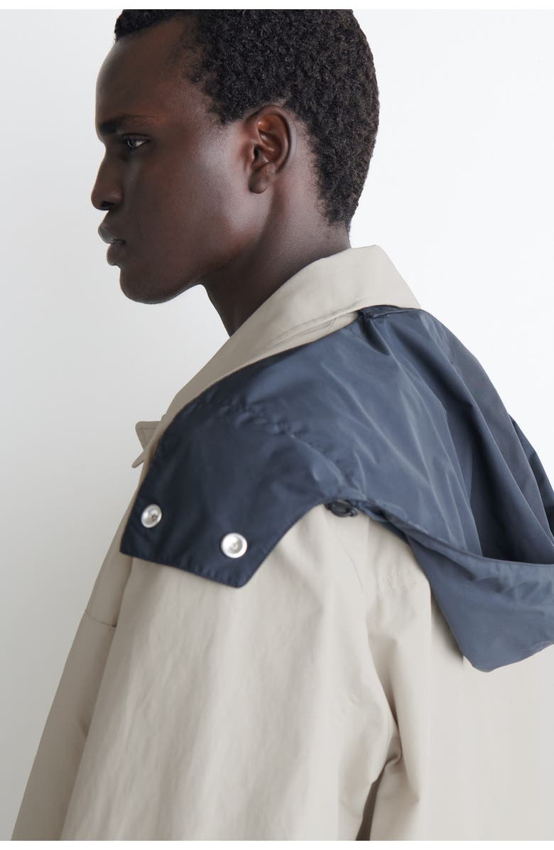 COS Packable-Hood Windbreaker Jacket, Alternate, color, Gray