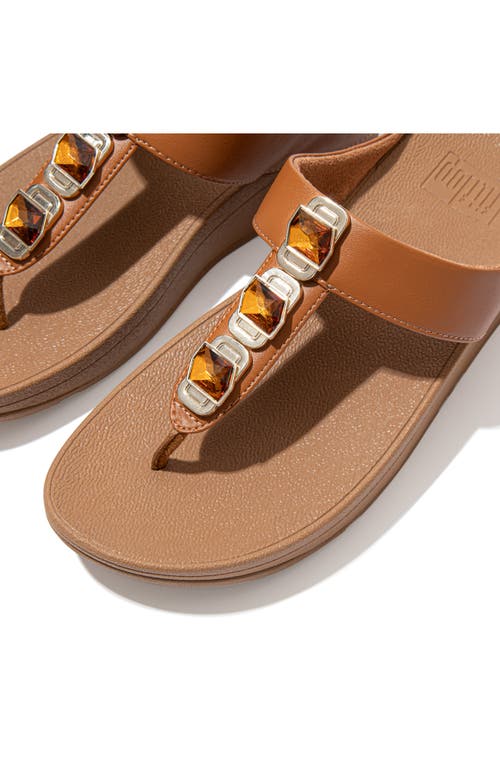 Fitflop Fino Crystal Wedge Flip Flop Sandal In Multi