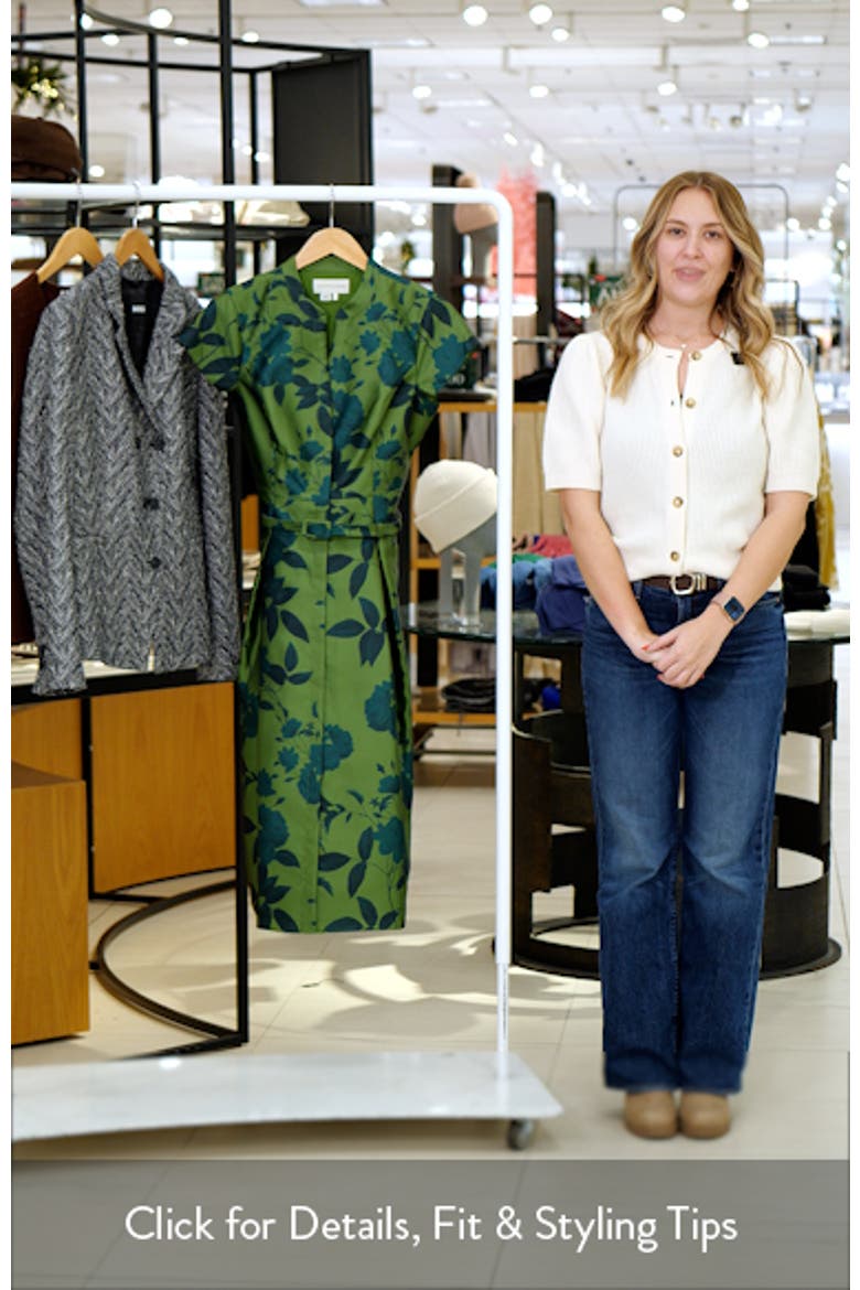 Martine Floral Mikado Cocktail Midi Dress video
