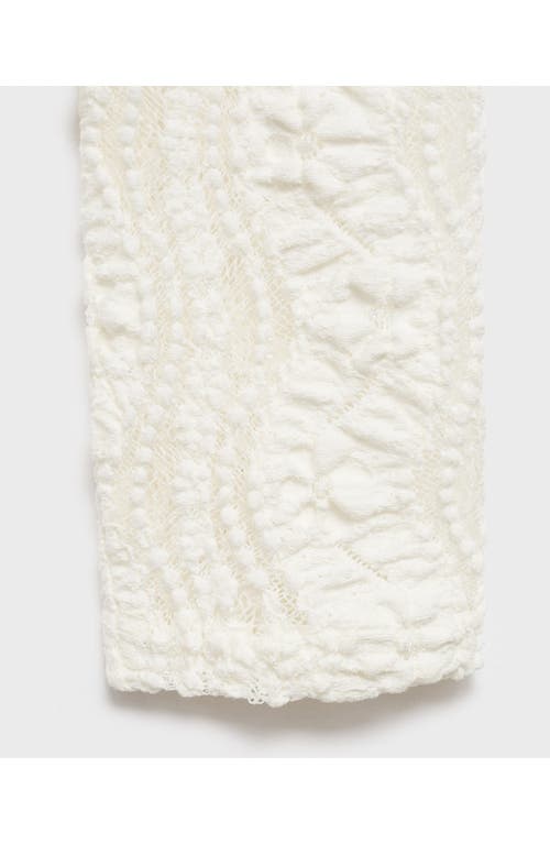 Mango Open Stitch Sweater In Brown