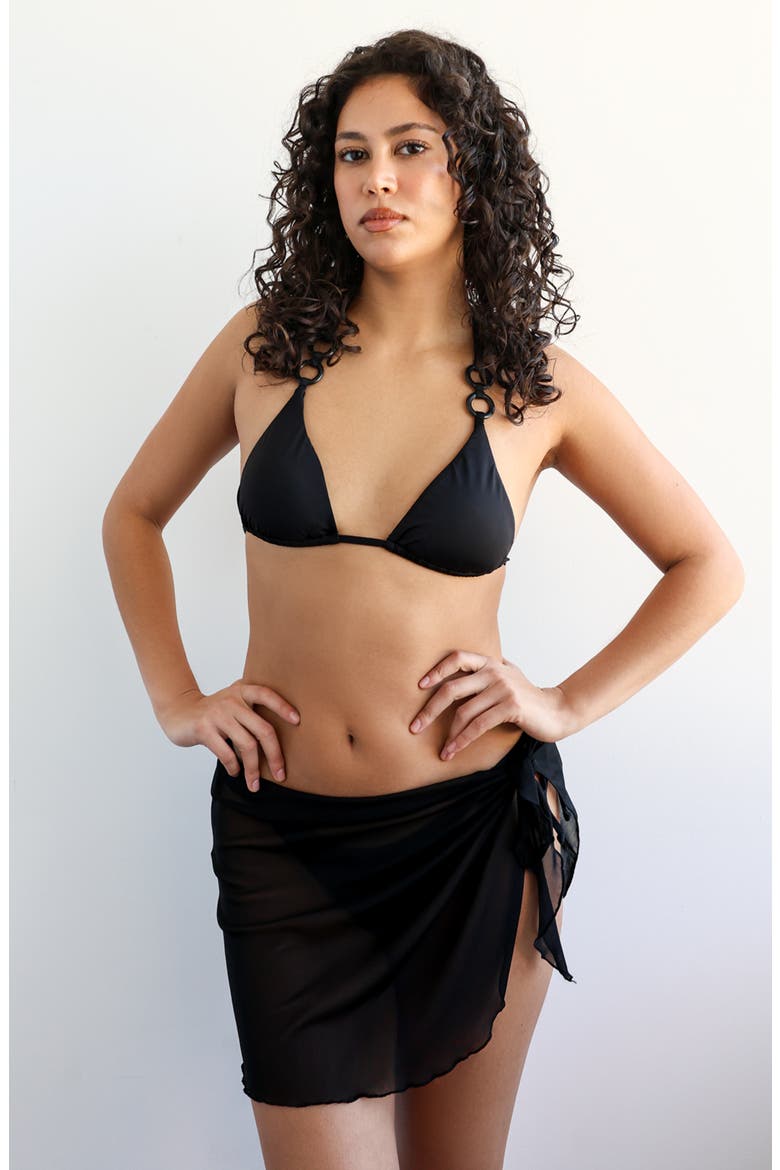 Hidden Oasis Sarong, Main, color, Black