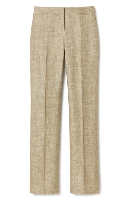 Lafayette 148 New York Gates Marled Weave Straight Leg Pants In Loden Green Multi