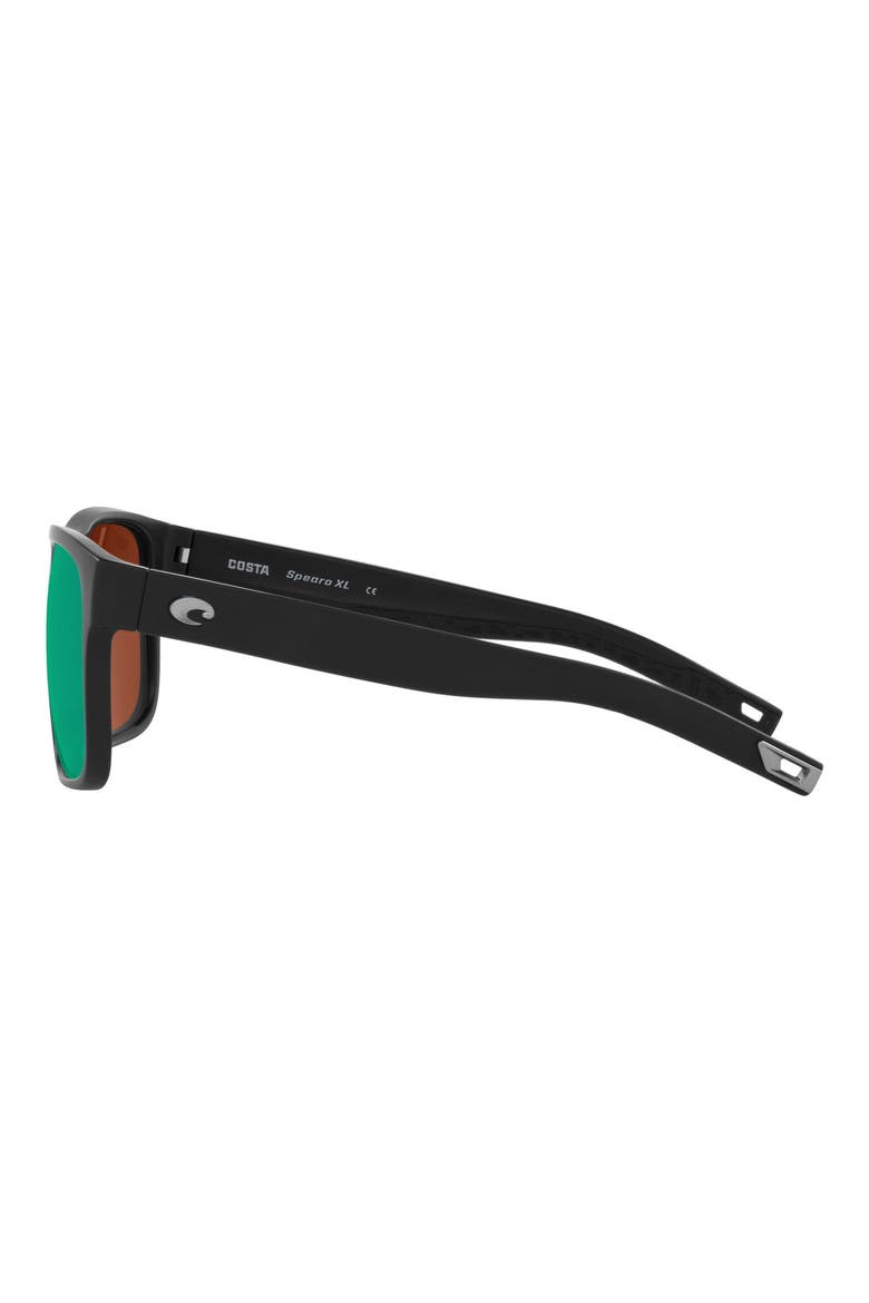 59mm Polarized Square Sunglasses, Alternate, color, BLACK GREEN
