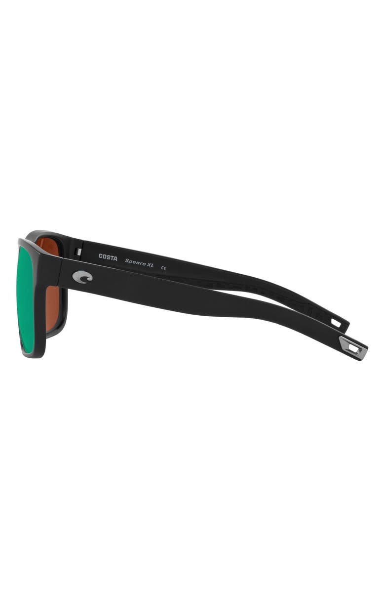 Costa Del Mar 59mm Polarized Square Sunglasses, Alternate, color, Black Green