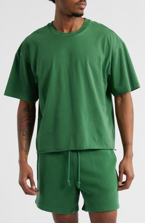 Core Oversize Crop Cotton T-Shirt