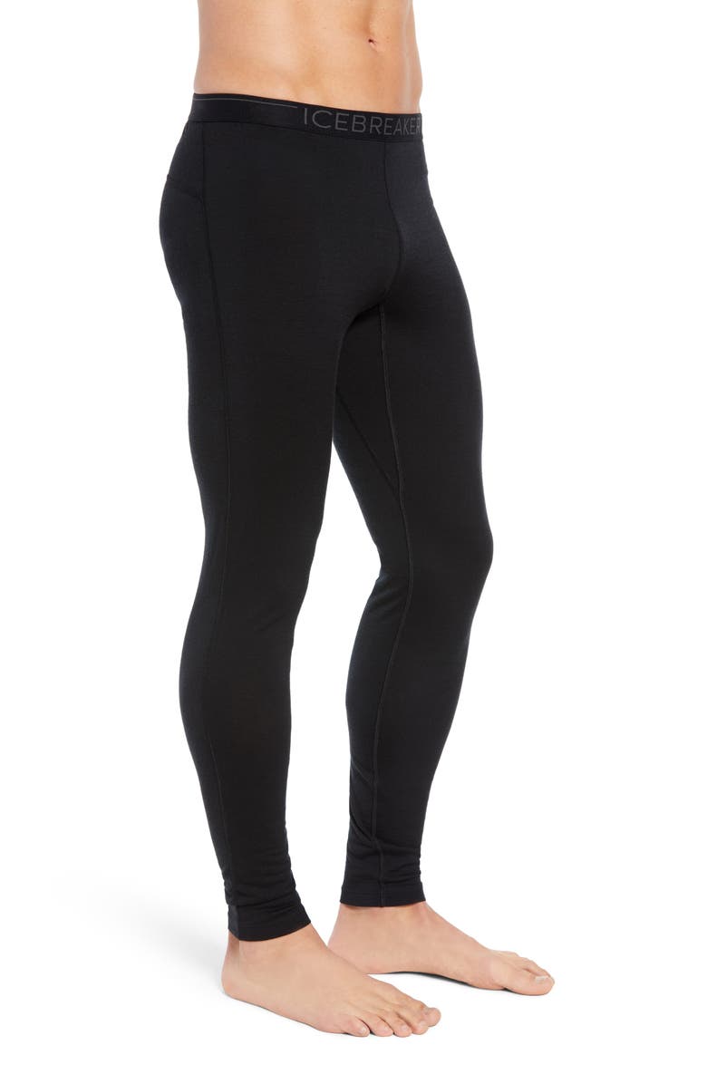 Icebreaker Oasis Slim Wool Jersey Base Layer Leggings, Alternate, color, 