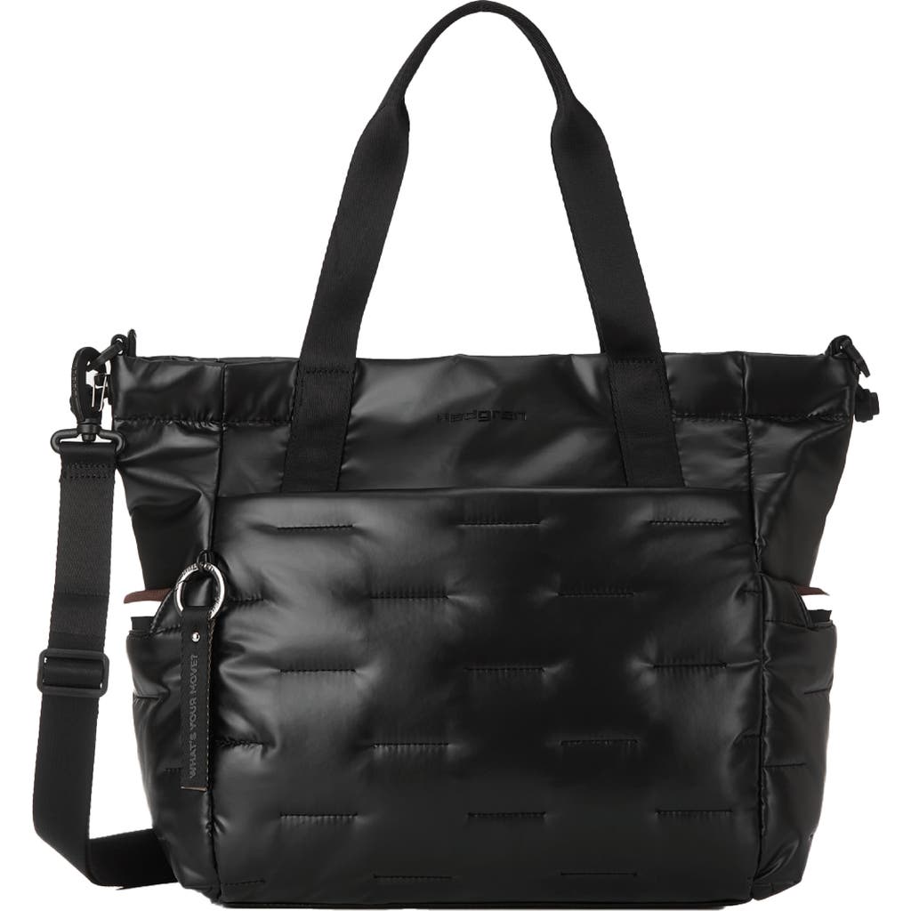 Hedgren Puffer Water Repellent Tote In Black