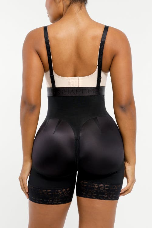 Shapellx Postpartum Side Zipper Support Shorts In Jet Black