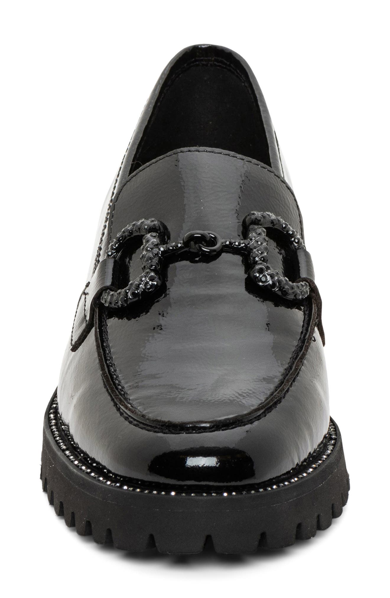 ara Krysalia Moc Toe Bit Loafer, Alternate, color, Black