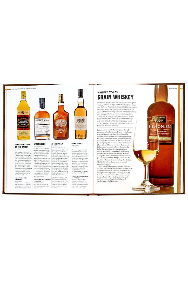World Whiskey Leather Coffee Table Book, Alternate, color, Brown