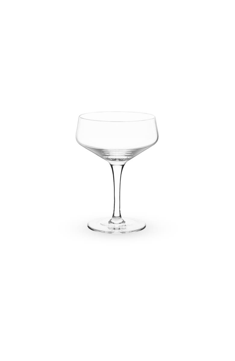 Viski Raye Crystal Angled Coupe Glasses Set of 2, Main, color, Clear