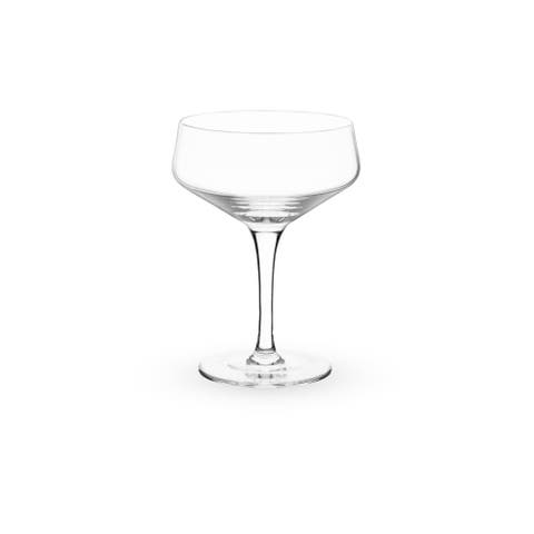 Raye Crystal Angled Coupe Glasses Set of 2
