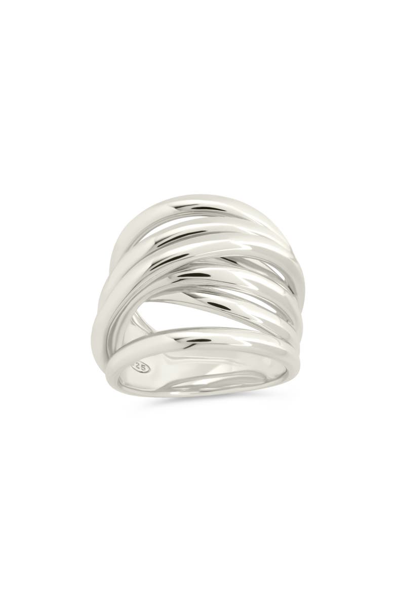Rebecca Layered Band Ring, Alternate, color, SILVER