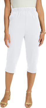 Jessica London Soft Ease Cotton Knit Capri