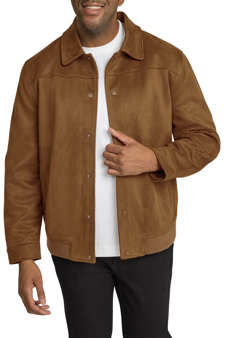 Casey Faux Suede Jacket, Main, color, TAN