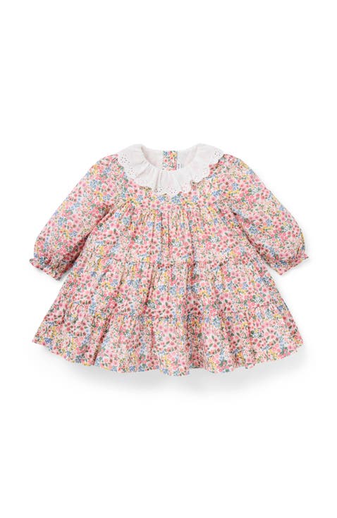 Baby Ditsy Floral Eyelet Collar Dress (Infant)