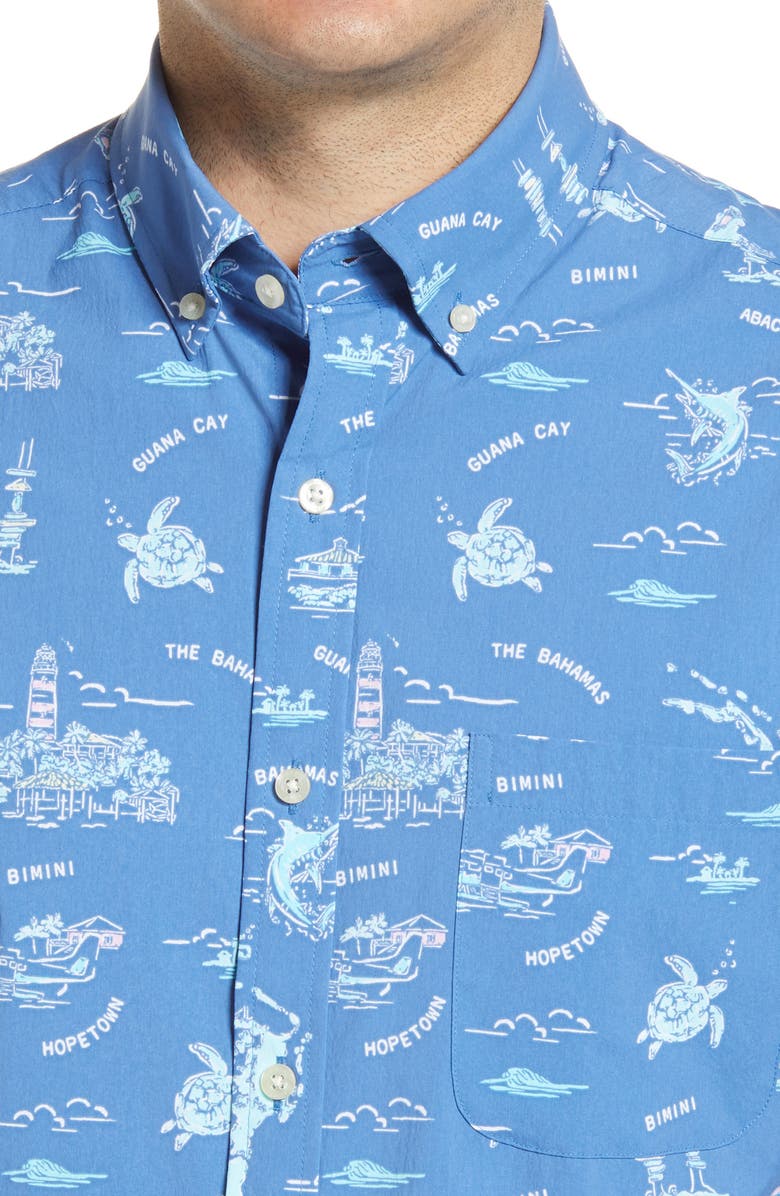 vineyard vines Classic Hope Short Sleeve Button-Down Shirt, Alternate, color, 