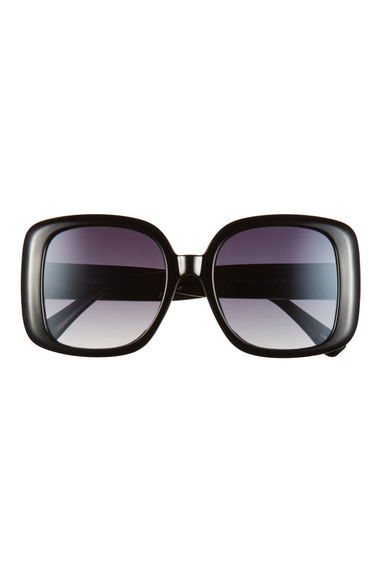 44mm Square Sunglasses, Main, color, BLACK