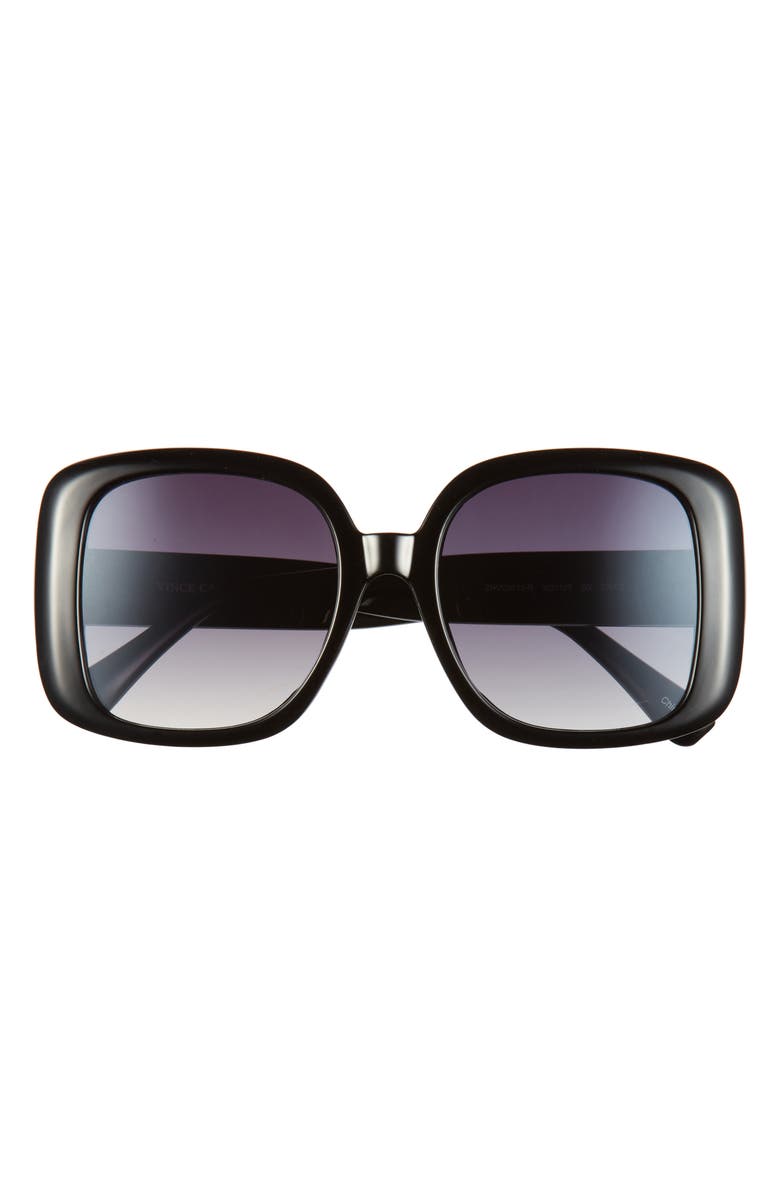 Vince Camuto 44mm Square Sunglasses, Main, color, Black