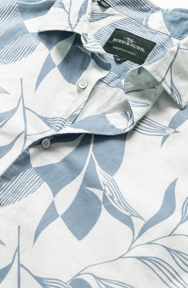 Rodd & Gunn Carrington Floral Short Sleeve Button-Up Shirt, Alternate, color, Stonewash