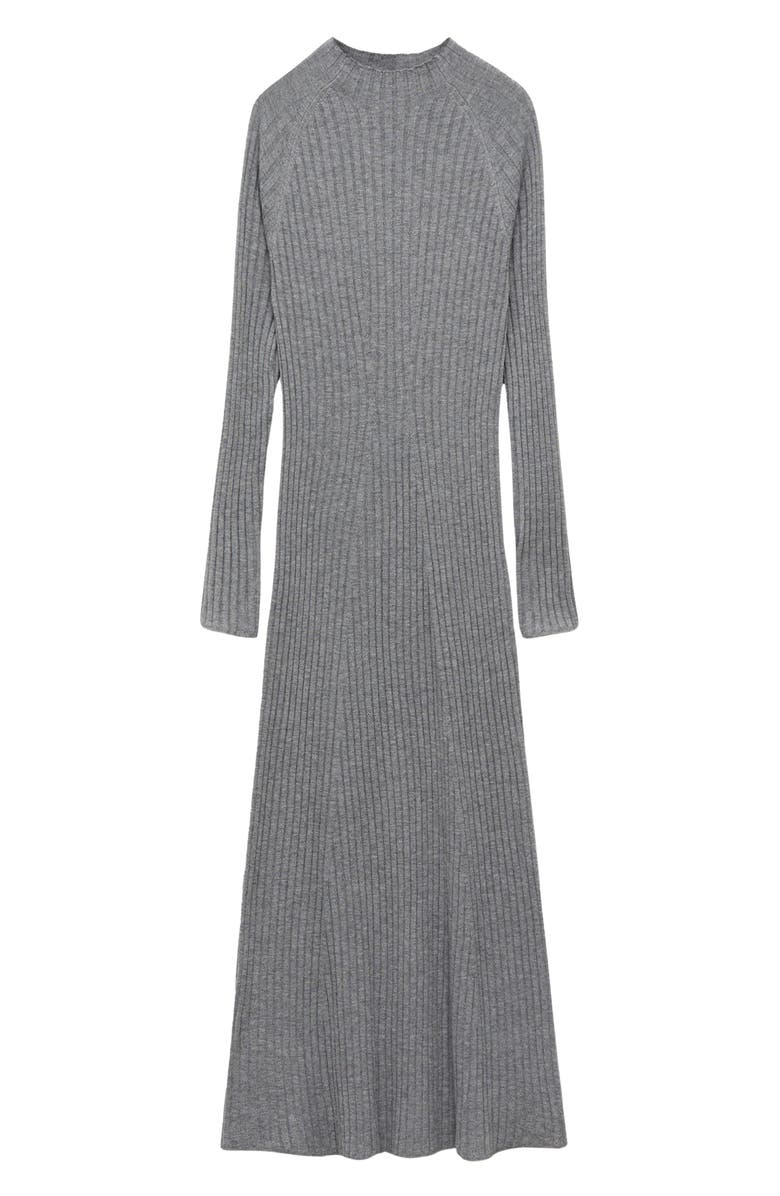 MANGO Funnel Neck Long Sleeve Maxi Dress, Main, color, 