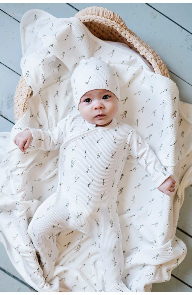 Ely's & Co. Baby Cotton Ribbed Zipper Footie, Alternate, color, Lilac