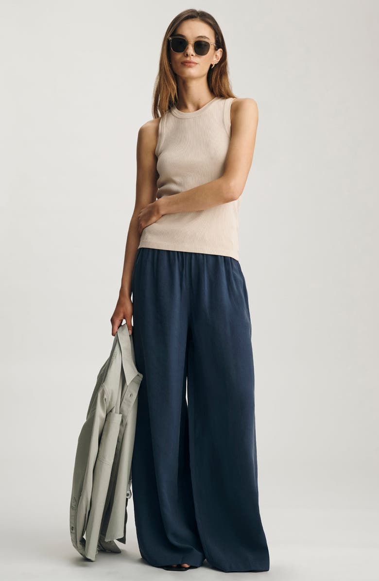 Mavi Jeans Crewneck Rib Tank, Alternate, color,