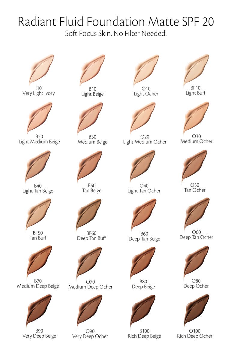 Clé de Peau Beauté Beauté Radiant Fluid Matte Foundation SPF 20, Alternate, color, O70 - Medium Deep Ocher