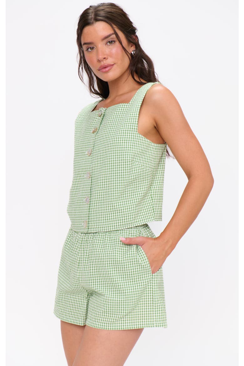 Maren Shorts, Alternate, color, Field Green Gingham