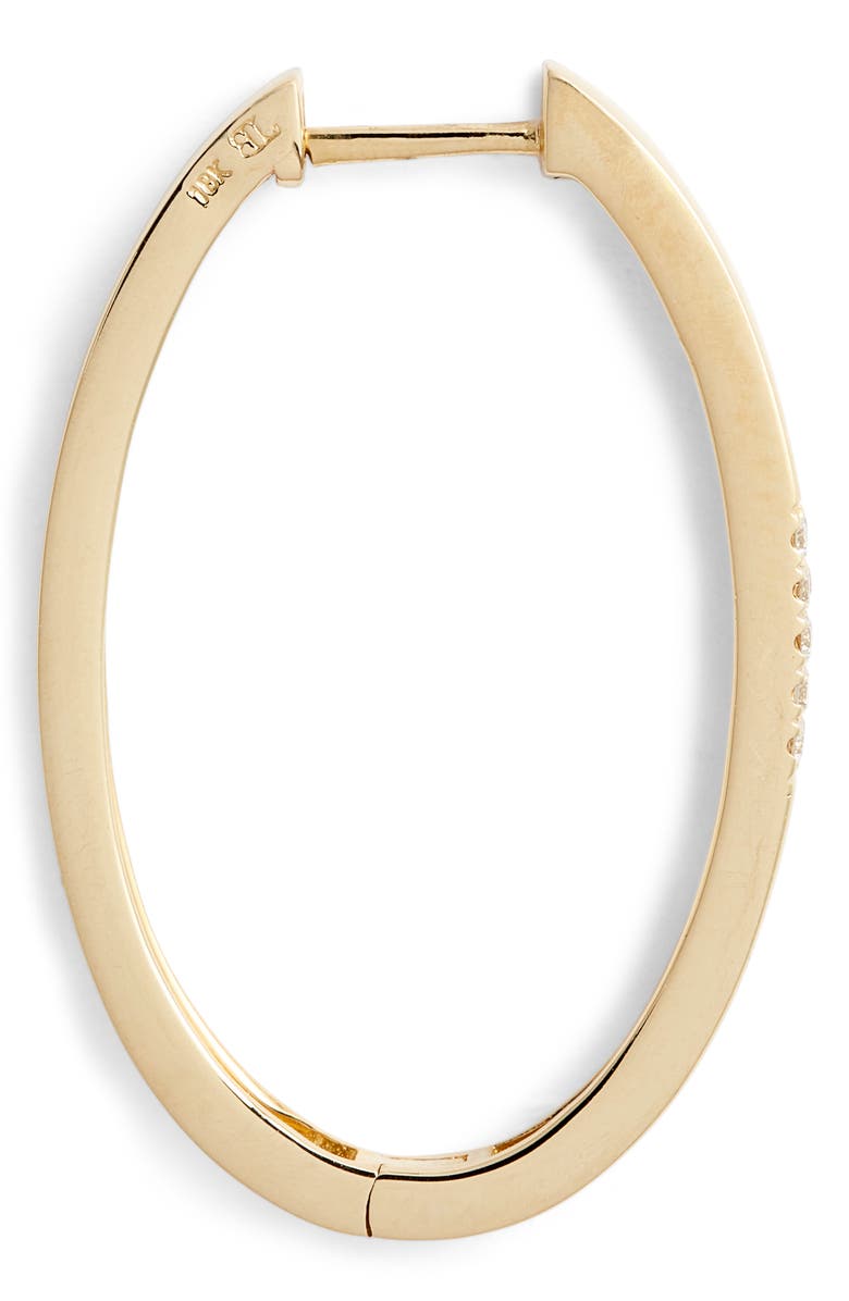Bony Levy Diamond Oval Hoop Earrings, Alternate, color, 