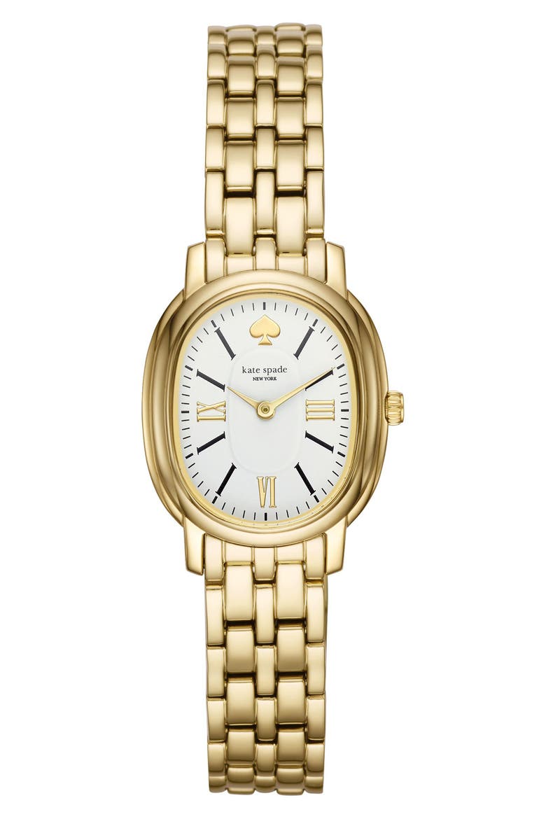 staten bracelet watch, 25mm, Main, color, GOLD/ WHITE/ GOLD