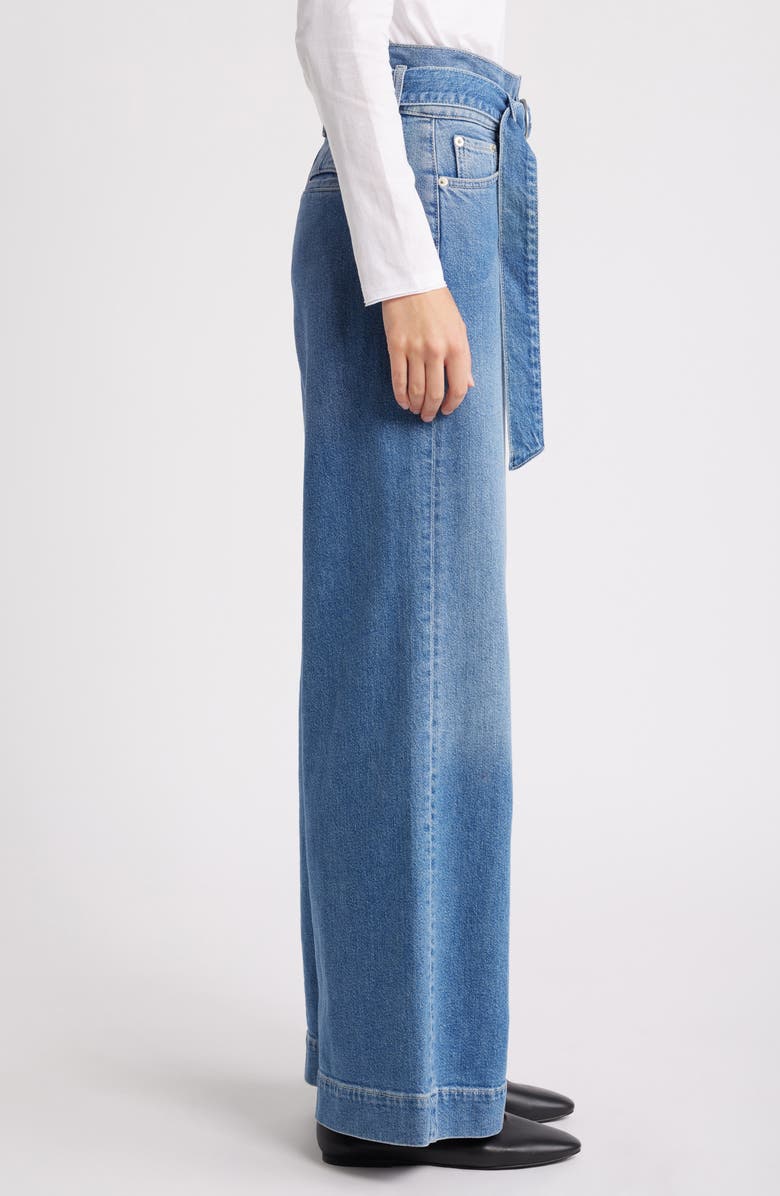 Rails Descanso Belted Nonstretch Wide Leg Jeans, Alternate, color, Cadet Blue
