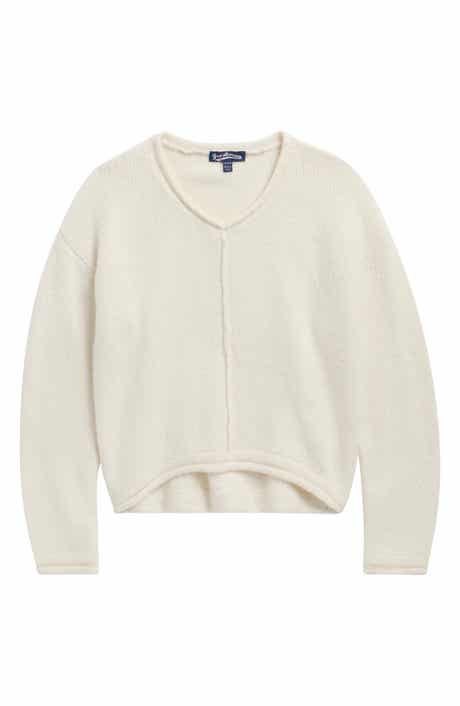 Kids' Seamed V-Neck Sweater
