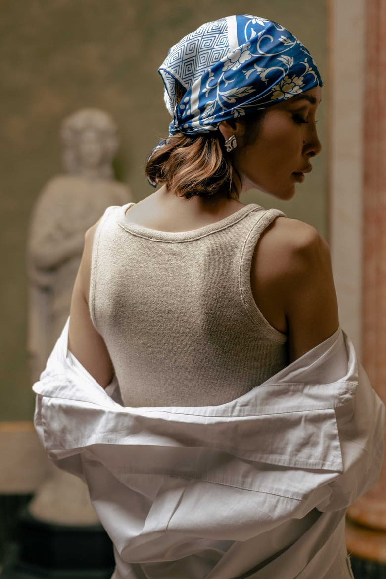 Nadia - Silk Bandana, Alternate, color, Blue