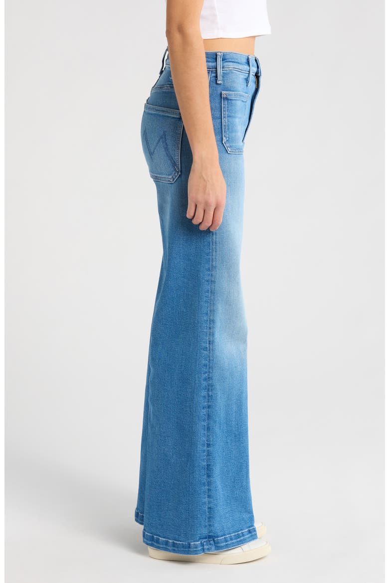 The Hustler Roller Patch Pocket Sneak Wide Leg Jeans, Alternate, color, PIECE BY PIECE