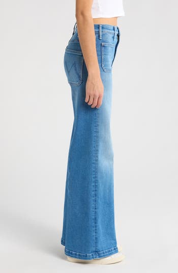 The Hustler Roller Patch Pocket Sneak Wide Leg Jeans