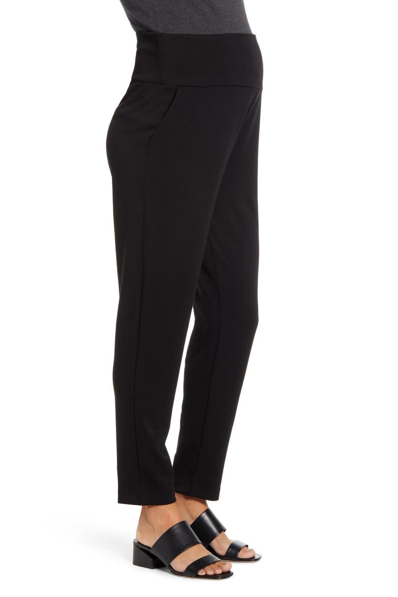 Ponte Knit Maternity Pants, Alternate, color, BLACK
