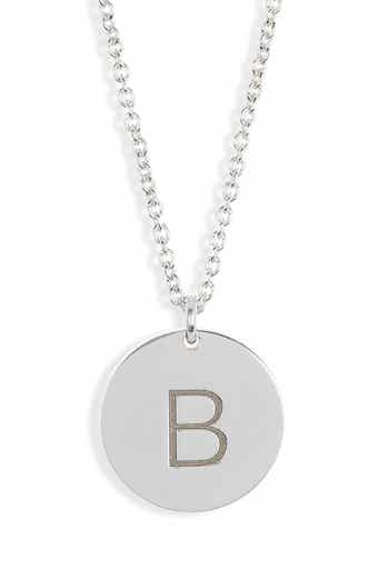 MESHMERISE Initial Disc Pendant Necklace