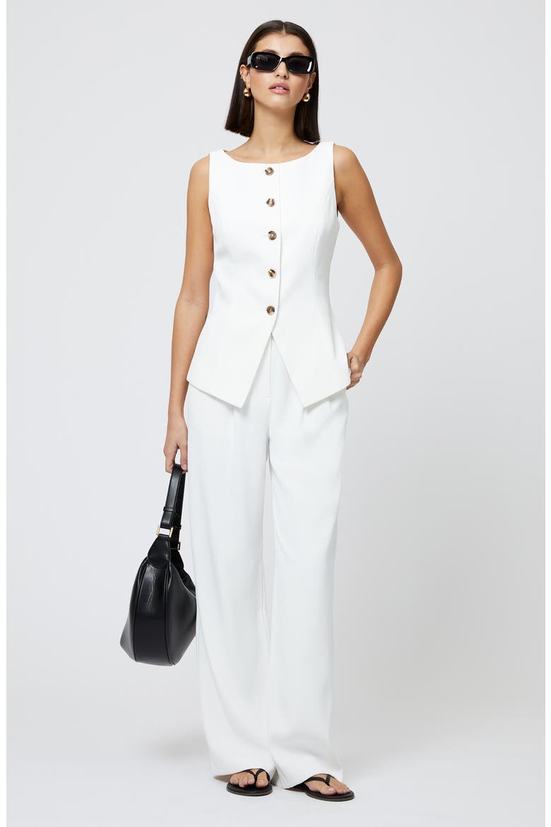 Harrie Button-Up Vest, Alternate, color, 10-SUMMER WHITE