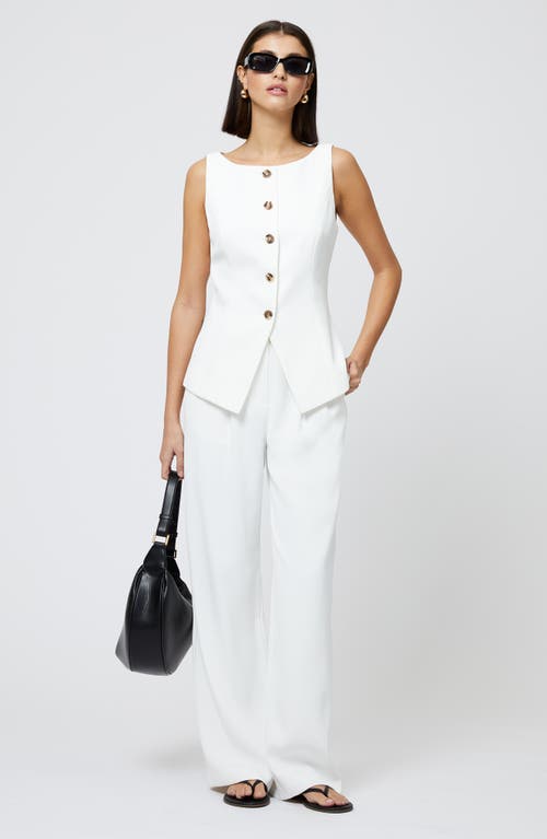 French Connection Women's Harrie Boat Neck Button-front Vest In 10-summer White