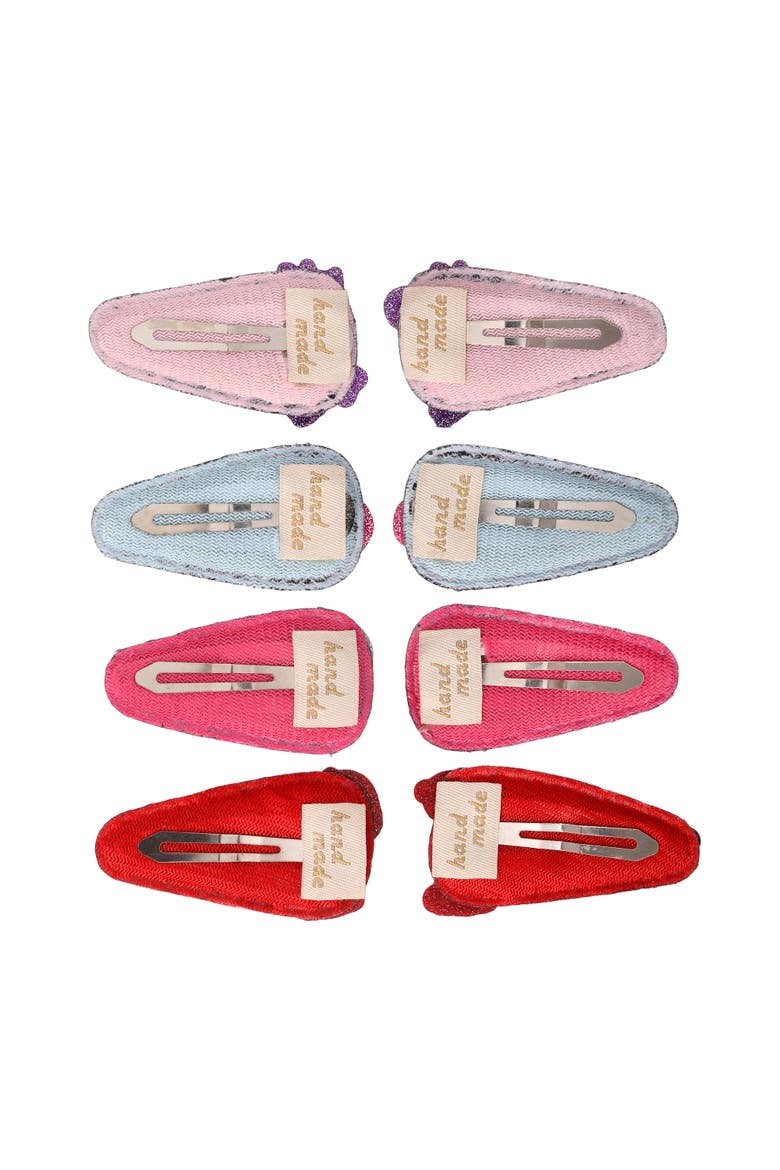Snoopy and Woodstock Sequin Snap Back Hair Clips 8-Piece Set, Alternate, color, Multicolored